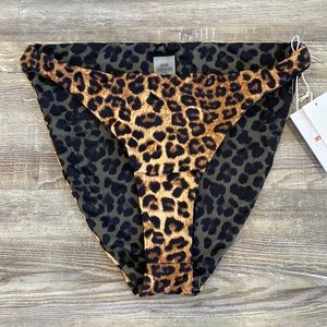 GOOD AMERICAN BETTER BIKINI BOTTOM IN LEOPARD